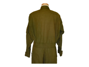 Vintage 70s Green Flight Suit Coveralls Boiler Suit Size Small to Medium