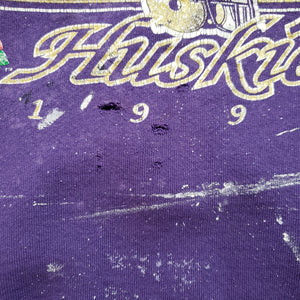 Vintage 90s University of Washington Huskies Rose Bowl Sweatshirt Size Medium to Large