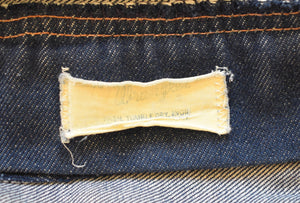 Vintage 70s Dark Wash Upcycled Denim Shorts Size Large to XL