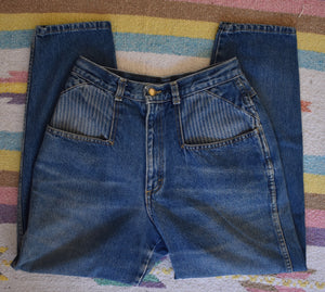 Vintage 80s Zena High Waist Medium Wash Jeans Size 28 x 26 1/2