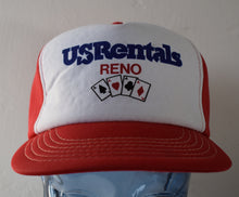 Load image into Gallery viewer, Vintage 80s Reno US Rentals Snapback Cap Work Wear - Squidbillies