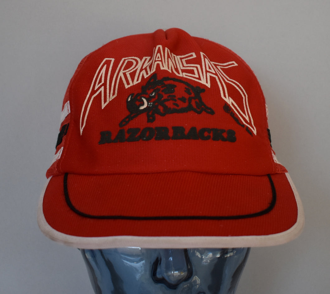 Vintage 80’s Arkansas Razorbacks Three Stripe Hat