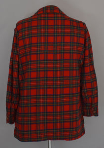 Vintage 70s Pendleton Red Flannel 49ers Jacket Size Large to XL