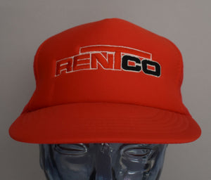 Vintage 80s Rentco Construction Equipment Mesh Snapback Hat