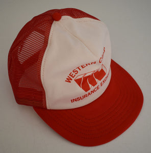 Vintage 80s Western Carriers Insurance Exchange Snapback Hat