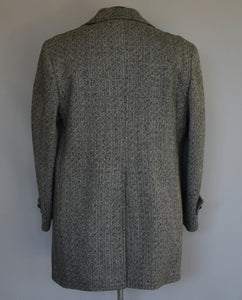 Vintage 70s McGregor Herringbone Button Front Overcoat Size Large