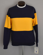 Load image into Gallery viewer, Vintage 90s Color Block Striped Russell Athletic Sweatshirt Size Large to XL