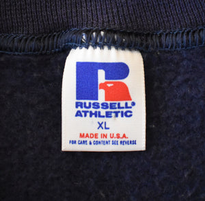 Vintage 90s Color Block Striped Russell Athletic Sweatshirt Size Large to XL