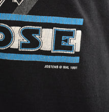 Load image into Gallery viewer, Vintage 90s San Jose Sharks NHL Distressed Tee Size Medium to Large