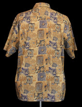 Load image into Gallery viewer, Vintage 80s Tribal Print Silk Shirt Size Large to XL