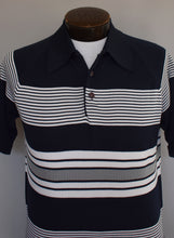 Load image into Gallery viewer, Vintage 70s Striped Polo Shirt Size Large
