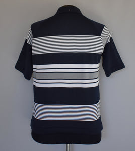 Vintage 70s Striped Polo Shirt Size Large