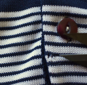 Vintage 70s Striped Polo Shirt Size Large