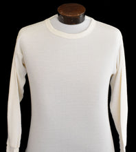 Load image into Gallery viewer, Vintage 70s Waffle Knit White Long Sleeve Thermal Top Size Medium to Large