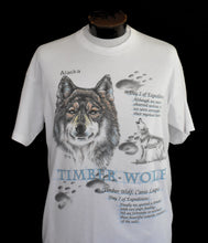 Load image into Gallery viewer, Vintage 90s Alaska Timber Wolf Wolves Environmental Tee Size Large to XL