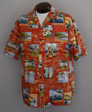 Load image into Gallery viewer, Vintage 90s Postcard Print Hawaiian Shirt Size Large to XL