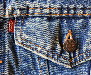 Vintage 80's Acid Wash Denim Jean Jacket Size Small to Medium