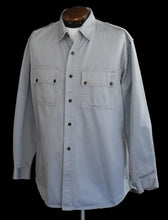 Load image into Gallery viewer, Vintage 60s Gray Denim Button Front Shirt Jac Size XL to XXL