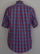 Load image into Gallery viewer, Vintage 80s Plaid Button Front Shirt Size Medium to Large