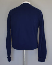 Load image into Gallery viewer, Vintage 70s Navy Blue JCPenney Cardigan Sweater Size Small to Medium