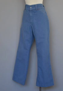 Vintage 70s Light Blue Soft Denim Boot Cut Jeans Size 34 x 27 1/4