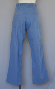 Vintage 70s Light Blue Soft Denim Boot Cut Jeans Size 34 x 27 1/4