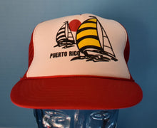Load image into Gallery viewer, Vintage 80s Puerto Rico Sailboat Foam Front Snapback Hat