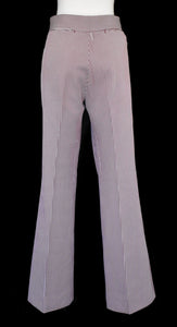 Vintage 70s Striped Mod High Waist Double Knit Polyester Pants Size 33" x 31"