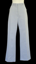 Load image into Gallery viewer, Vintage 70s Plaid Polyester Mod High Waist Pants Size 32&quot; x 29 1/4&quot;