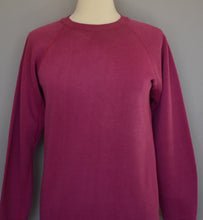 Load image into Gallery viewer, Vintage 80s Hot Pink Distressed Blank Raglan Sweatshirt Size Small to Medium
