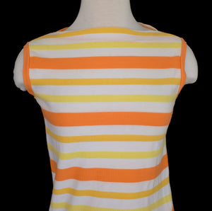 60s Striped Sleeveless Tee Shirt Size XS to Small