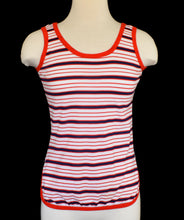 Load image into Gallery viewer, Vintage 70s Kmart Horizontal Striped Tank Top Size XS