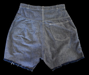 Vintage 70s Dark Wash Cutoff Denim Shorts Size XS