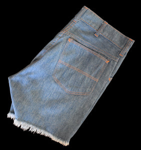 Vintage 70s Medium Wash Cutoff Denim Shorts Size Medium