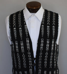 Vintage 90s Tribal Print Button Front Vest Size Large to XL