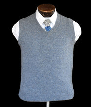 Load image into Gallery viewer, Vintage 70s Heather Blue Sweater Vest Size Small