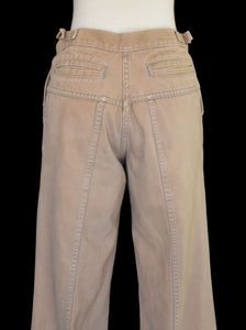 Vintage Khaki Brown Canvas Pants Size 28 x 35