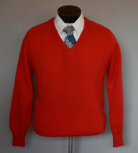 Load image into Gallery viewer, Vintage 70s Red Minimalist V-neck Sweater Size Small to Medium