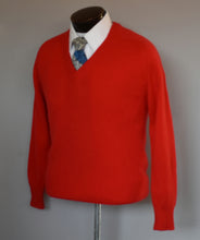 Load image into Gallery viewer, Vintage 70s Red Minimalist V-neck Sweater Size Small to Medium