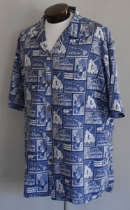 Vintage 90s Pleasant Hawaiian Novelty Print Shirt Size XXL