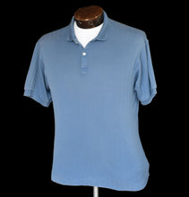 Load image into Gallery viewer, Vintage 70s Blue Ribbed Polo Shirt Size Small to Medium