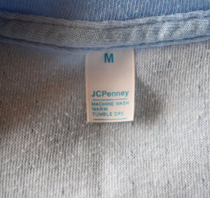 Vintage 80s JCPenney Light Blue Double Layer Thermal Shirt Size Small to Medium