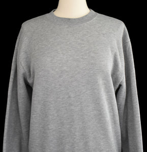 Vintage 80s Gray Blank Oversized Sweatshirt Size Small to Medium