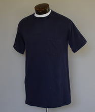 Load image into Gallery viewer, Vintage 70s Mervyns Blue Mens Pocket Tee Size Small to Medium