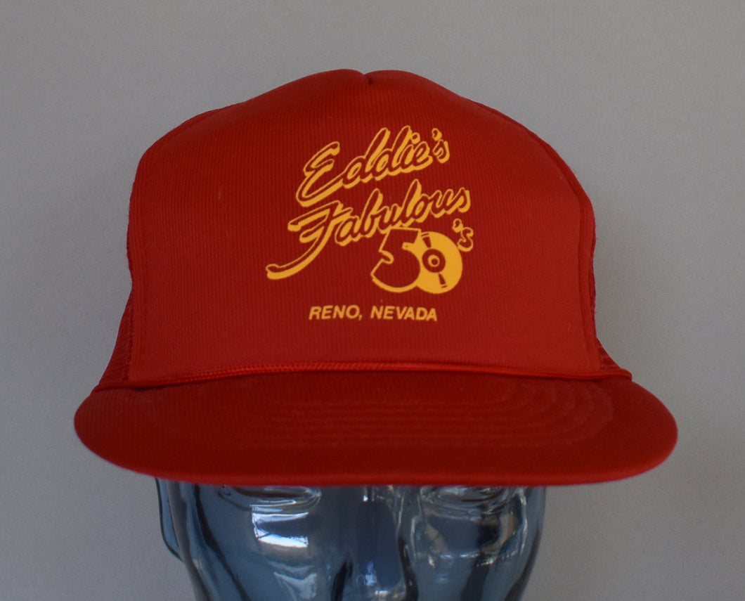 Vintage 80s Eddie's Fabulous 50's Casino Reno Nevada Snapback Hat