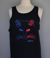 Load image into Gallery viewer, Vintage 80s K. Marks Cat Face Tank Top Size Small to Medium