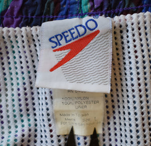 Vintage 90s Speedo Tribal Print Striped Shorts Size Large to XL