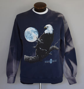 Vintage 90s Eagle Wildlife Bleached Sweatshirt Size Medium to Large
