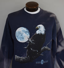 Load image into Gallery viewer, Vintage 90s Eagle Wildlife Bleached Sweatshirt Size Medium to Large