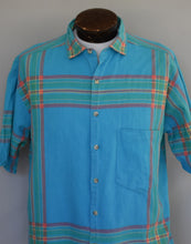 Load image into Gallery viewer, Vintage 80s Plaid Button Front Shirt Size Large to XL